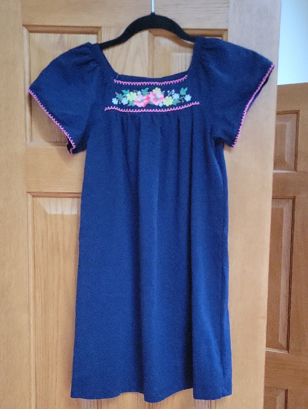 Girls GAP Dress Navy Blue Flutter Sleeve